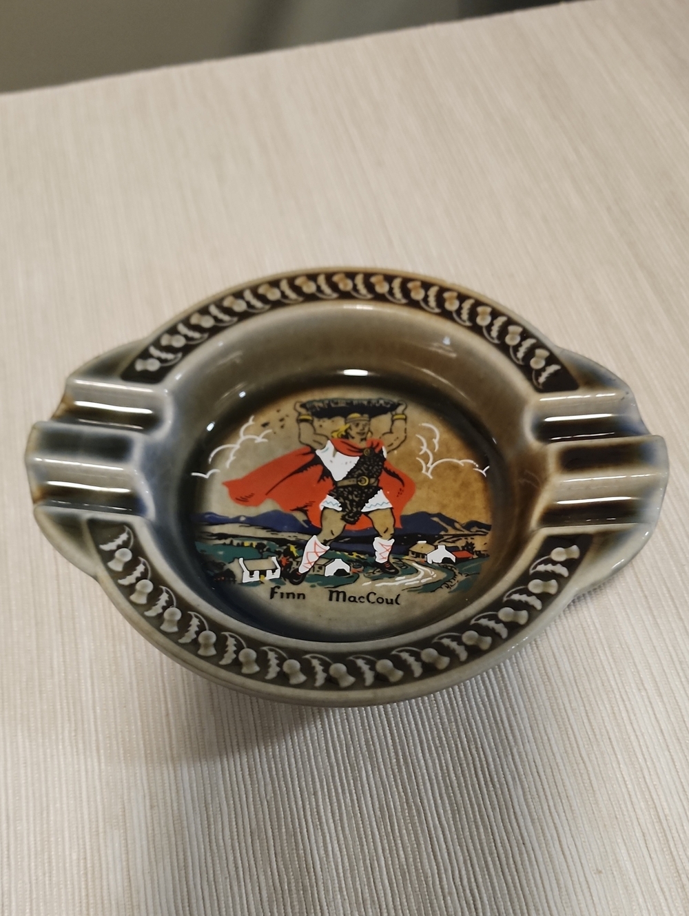 Finn MacCoul Ceramic Decorative Dish in Green and Brown